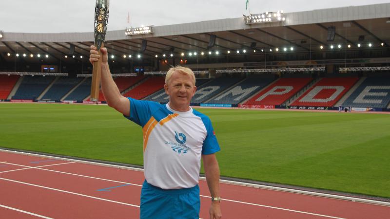 Gordon Strachen at Hampden Park which will host the athletics at Glasgow 2014.