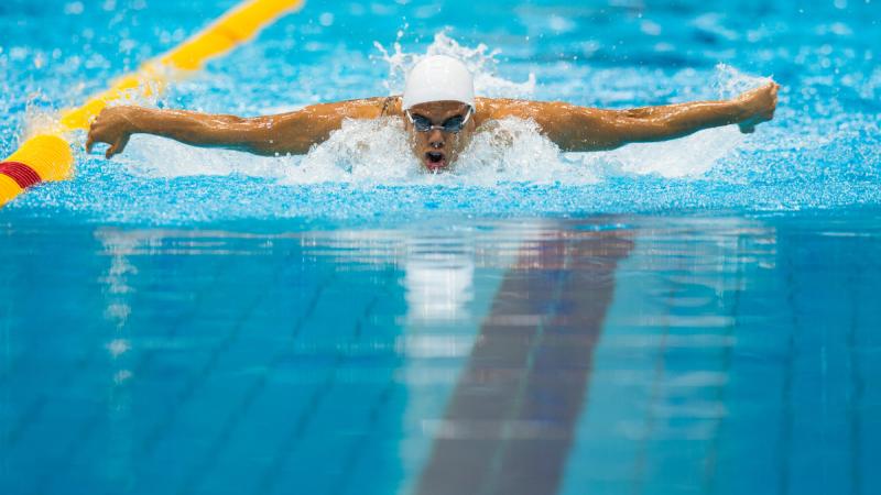 Andre Brasil competes at the London 2012 Paralympic Games.