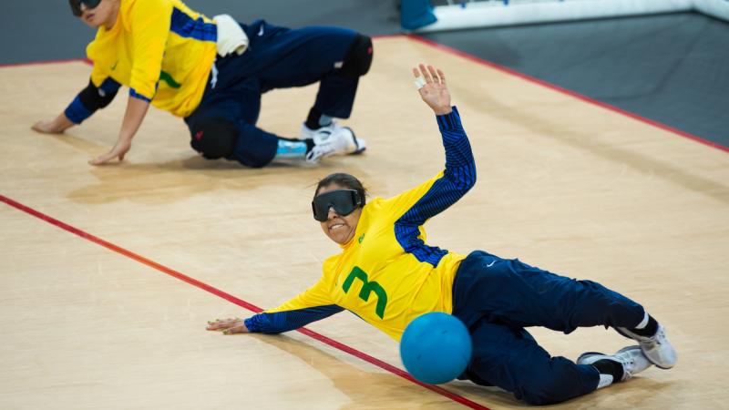 Ana Carolina DUARTE RUAS CUSTODIO, Brazil defends the ball from going in the goal 