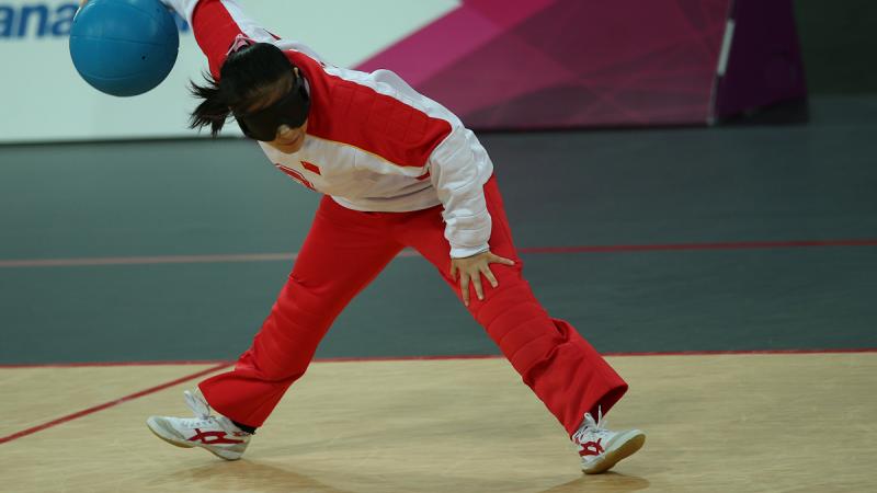 Chen Fengqing competes at the London 2012 Paralympic Games.