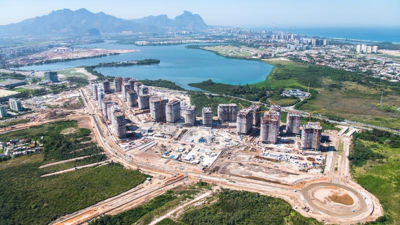 An aerial view of the Olympic and Paralympic Village for the Rio 2016 Paralympic Games.