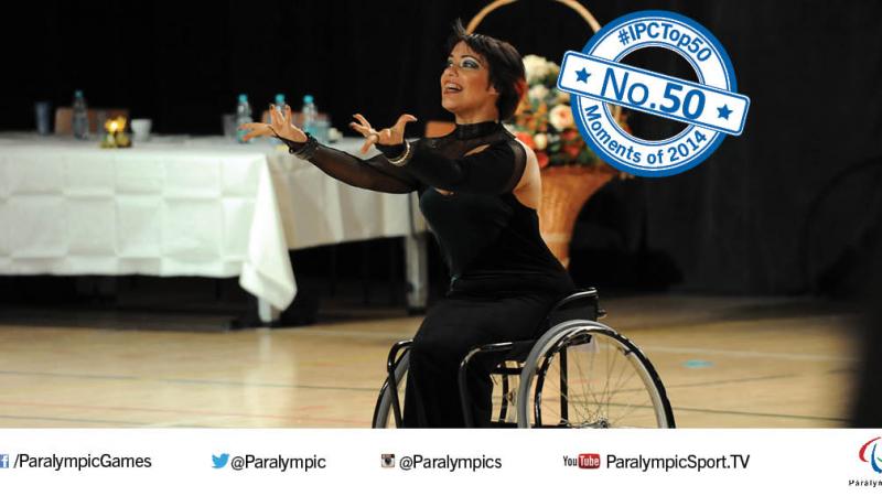 Women in wheelchair dancing