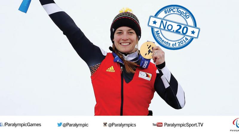 Germany’s Anna Schaffelhuber became only the second woman to win all five alpine skiing events at a Paralympic Games.