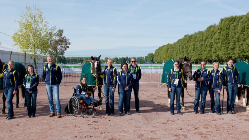 Members of the Australian para-equestrian team.