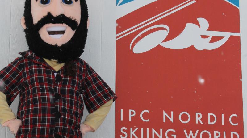 The 2015 IPC Nordic Skiing World Championships' mascot will be a lumberjack named Tim Burr.