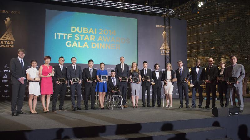 The winners of the 2014 ITTF Star Awards.