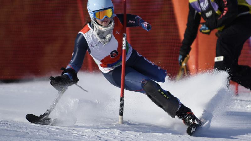 American Stephanie Jallen won slalom at the first World Cup of 2014-15.