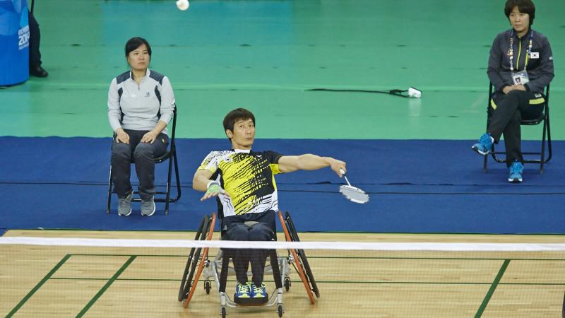 Korea’s Asian Para-Games champion Choi Jung-Man in action