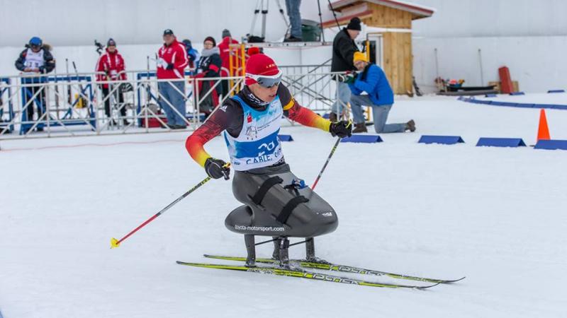 Germany's Andrea Eskau won gold in the long distance cross-country at Cable 2015