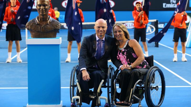 Wheelchair tennis player David Hall is inducted into the Australian Tennis Hall of Fame at the 2015 Australian Open. In March 2015, he has also been inducted into the International Tennis Hall of Fame.