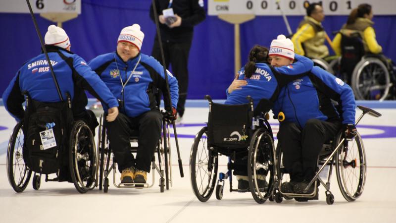 The Russian wheelchair curling team