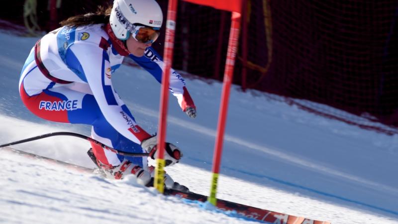 French skier Marie Bochet skied the downhill at Panorama 2015.