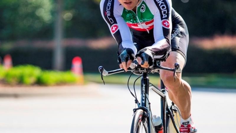 Man riding a bike