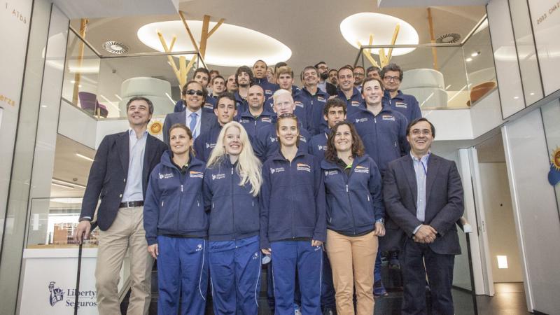 Liberty Seguros team of Para-Athletics Promises during a reception held at the company’s headquarters in Madrid, Spain.