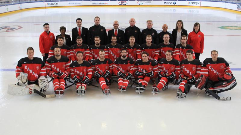 Team Canada at the 2015 IPC Ice Sledge Hockey World Championships A-Pool in Buffalo, USA 