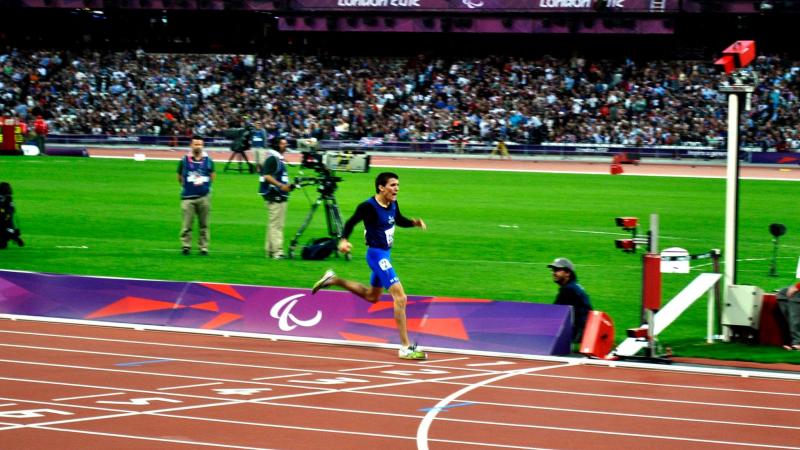 Gabriel de Jesus Cuadra Holmann competes at the London 2012 Paralympic Games.