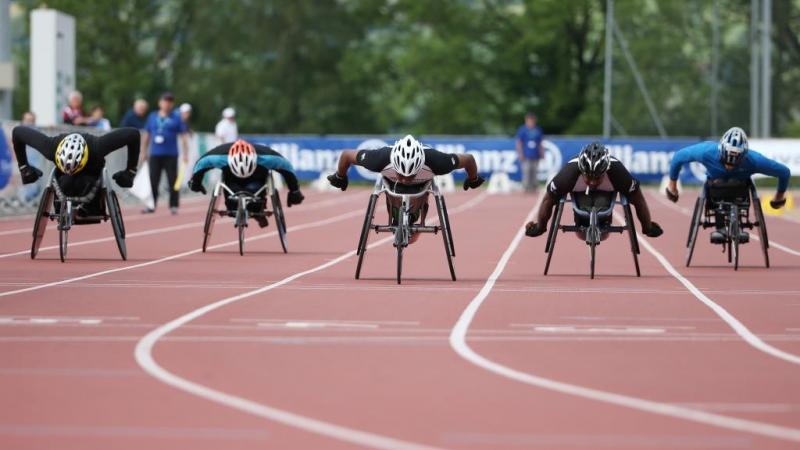 100m race at the IPC Athletics Grand Prix on May 30, 2015 in Nottwil, Switzerland.