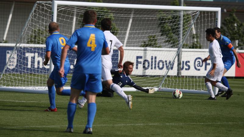 Ukraine faces Japan during the Cerebral Palsy Football 7-a-side World Championships 2015 on 18 June in St. George’s Park in Great Britain. 