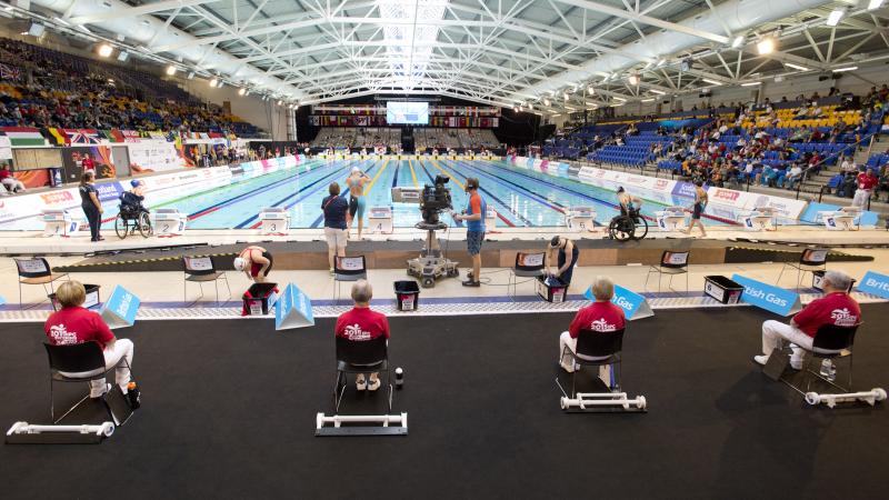 View of the pool at the 2015 IPC Swimming World Championships Glasgow, Great Britain.