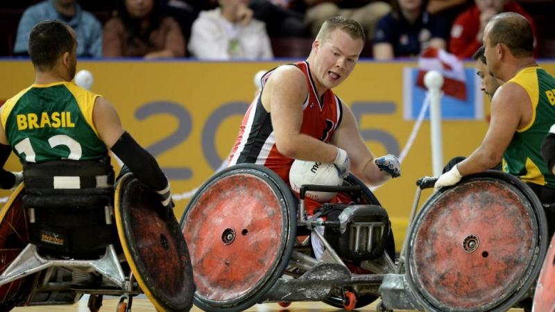 Canada’s Zak Madell competes at the Toronto 2015 Parapan American Games.