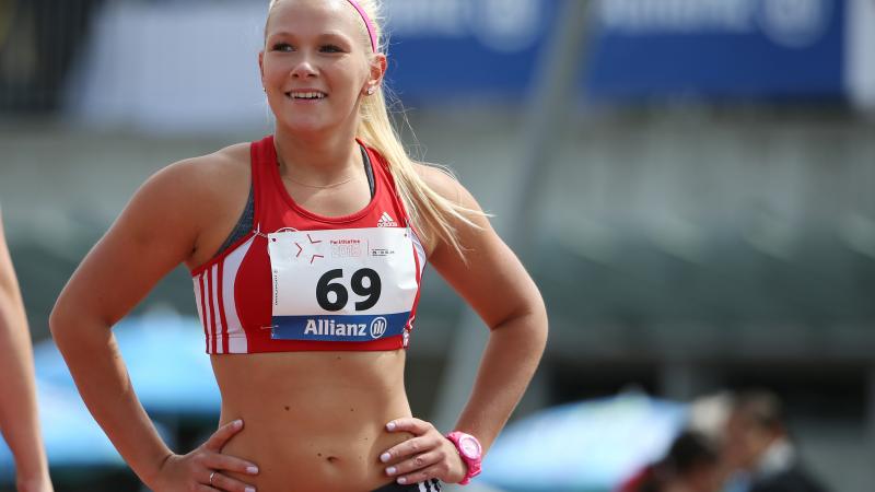 Woman in running clothes