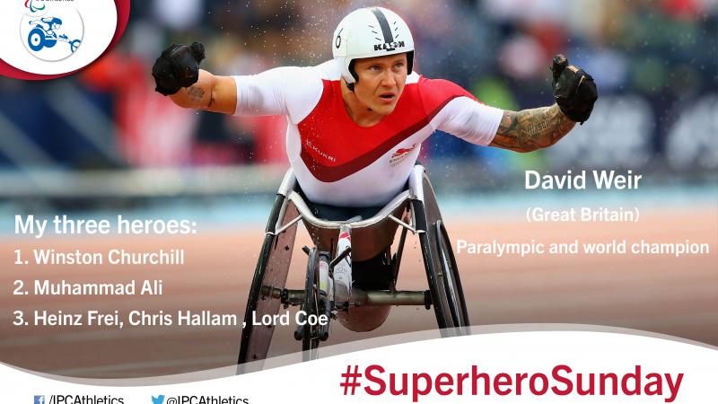 Great Britain’s Paralympic star David Weir, gives an insight into his three heroes.