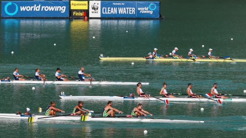 The 2015 World Rowing Championships is held in Aiguebelette, France. 