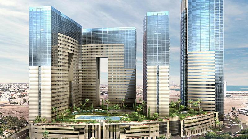 Accessible hotels in Doha Outside view of a modern building