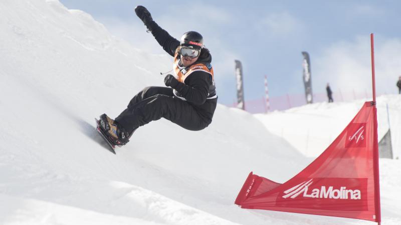 Snowboarder on a slope