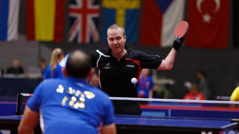 table tennis player in action