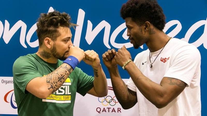 Richard Browne facing Alan Oliveira in Doha