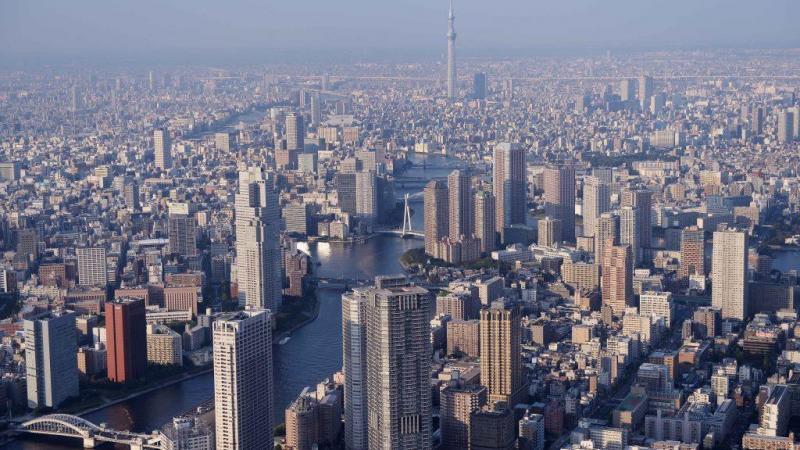 Aerial view of the Tokyo Skytree