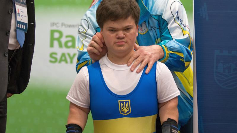 Mariana SHEVCHUK, Ukraine, at the 2015 IPC Powerlifting European Open Championships in Eger, Hungary.