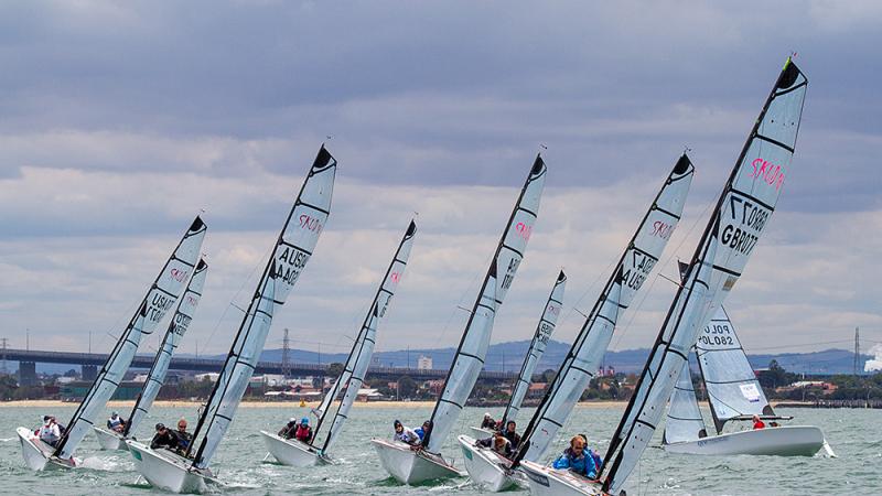 Competitors at the 2015 Para World Sailing Championships out of Williamstown's Royal Yacht Club of Victoria.