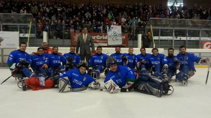 Italian ice sledge hockey team