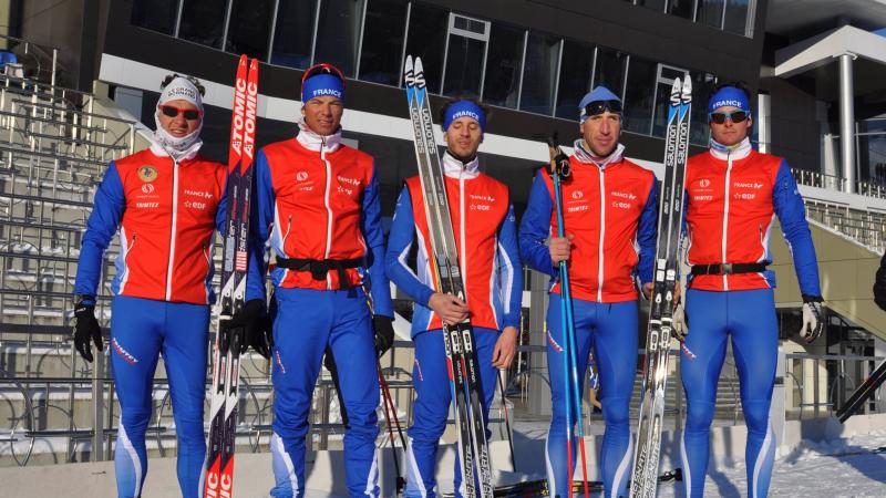 The French Nordic skiing team 