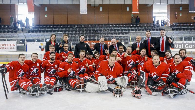 Canada triumphed at the Torino 2015 International Ice Sledge Hockey Tournament