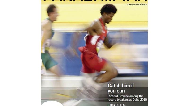 Richard Brown on the cover of Paralympian