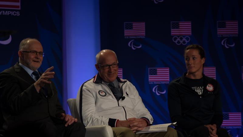 IPC President Sir Philip Craven speaks at the USOC 2016 Media Summit.