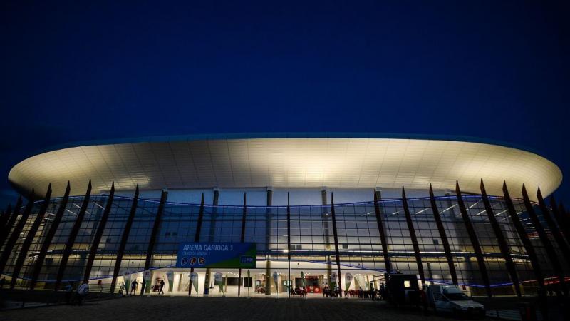 A general view of the Arena Carioca 1 at the Olympic Park.