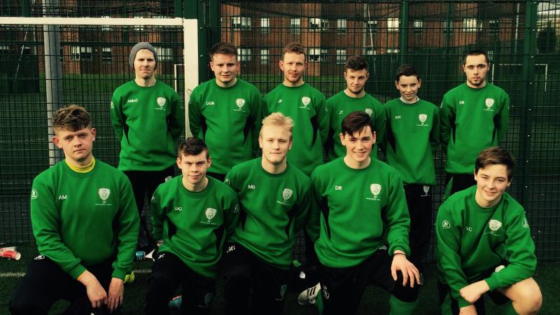 Irish football players pose for a team picture