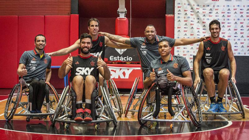Brazilian wheelchair basketball players meet league winners Flamengo