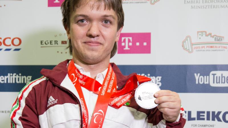 Nandor Tunel at the IPC Powerlifting European Open Championships in Eger, Hungary