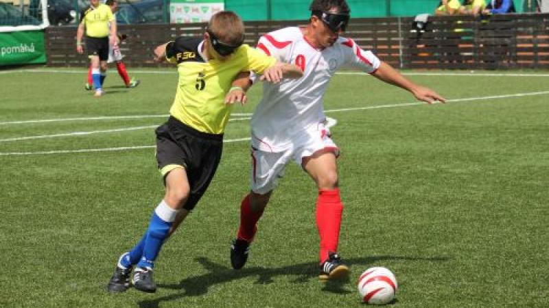 Moldova vs Romania at the 1st IBSA Euro Challenge Cup in Prague in 2014.