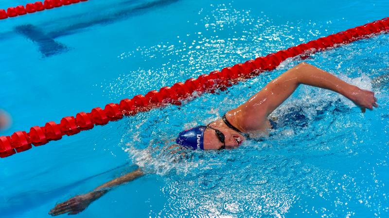 Sarah Louise Rung at the 2016 IPC Swimming European Championships in Funchal, Portugal.