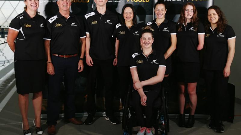 A group of para swimmers