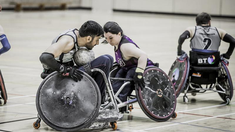 wheelchair rugby players