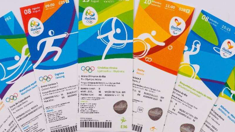 Tickets for the Rio 2016 Olympic and Paralympic Games.