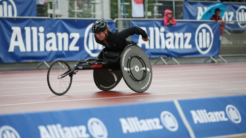 An athlete competes at the 2016 IPC Athletics Grand Prix in Nottwil, Switzerland.