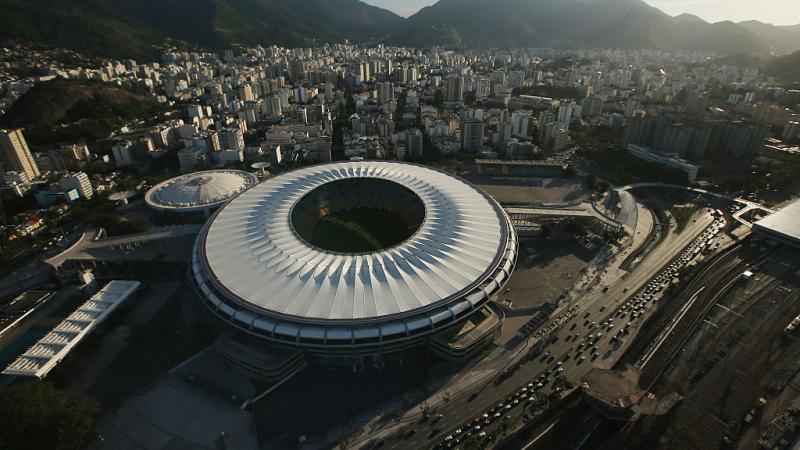 Aerial view on stadium